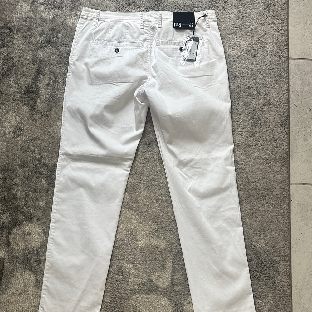 Armani Exchange Men's White Chinos